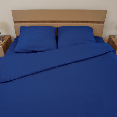 КПБ 1,5 сп. Страйп, индиго - 2 КПБ 1,5 сп. Страйп, индиго - 2