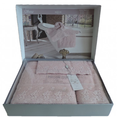 MAISON D OR Полотенец SESSA 3 шт. 30х50-50х100-75х140 цв. Сухая роза - 3 MAISON D OR Полотенец SESSA 3 шт. 30х50-50х100-75х140 цв. Сухая роза - 3