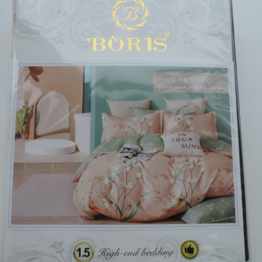 КПБ BORIS Сатин (простыня без резинки) в ассортименте (17) - 1 КПБ BORIS Сатин (простыня без резинки) в ассортименте (17) - 1