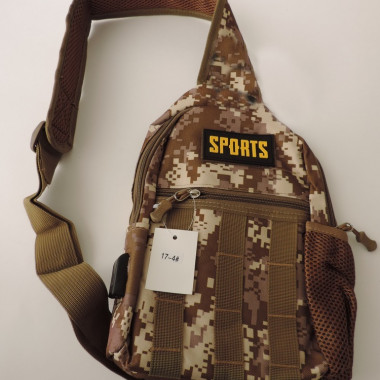 Сумка нагрудная SPORTS текстиль арт.17-4, цв. в ассортименте - 2 Сумка нагрудная SPORTS текстиль арт.17-4, цв. в ассортименте - 2