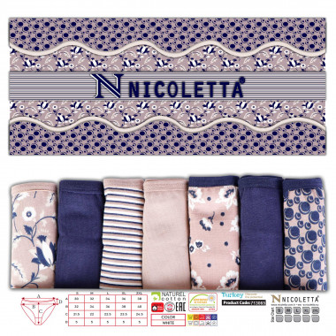 Трусы женские, NICOLETTA упак.7 шт. в ассортименте (713065) - 2 Трусы женские, NICOLETTA упак.7 шт. в ассортименте (713065) - 2