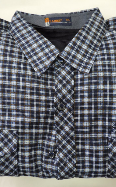 Рубашка мужская утепленная,SAINGE арт.CF45 р. 6XL-10XL - 1 Рубашка мужская утепленная,SAINGE арт.CF45 р. 6XL-10XL - 1